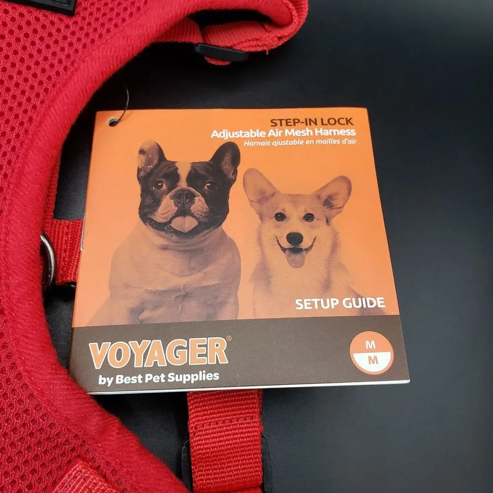 Voyager Step-in Lock Dog Harness - All Weather Mesh Size Medium Brand New Red!!!